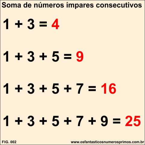 soma de numeros impares consecutivos