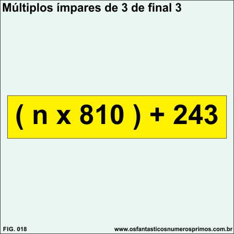 múltiplos ímpares de 3 de final 3