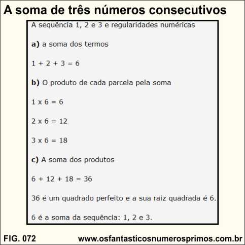 A soma de três números consecutivos