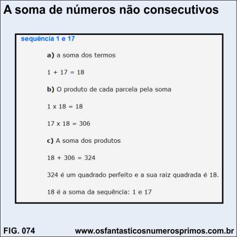 A soma de números não consecutivos