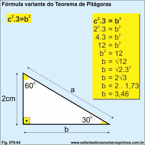 fórmula variante do Teorema de Pitágoras
