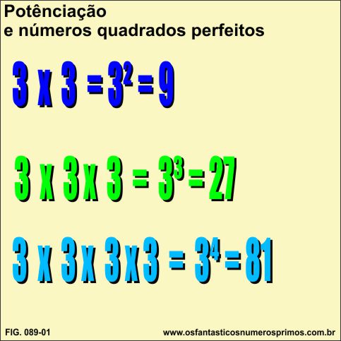 Potenciação e numeros quadrados perfeitos (base-3)