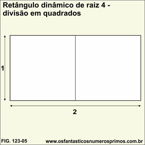retângulo dinâmico de raiz 4 - divisão quadrados