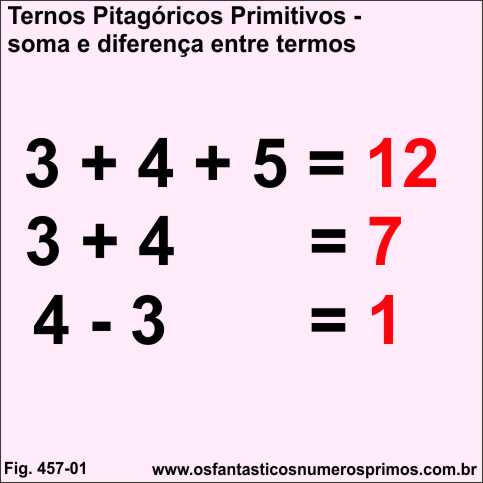 Ternos Pitagóricos Primitivos e soma e diferença entre seus termos