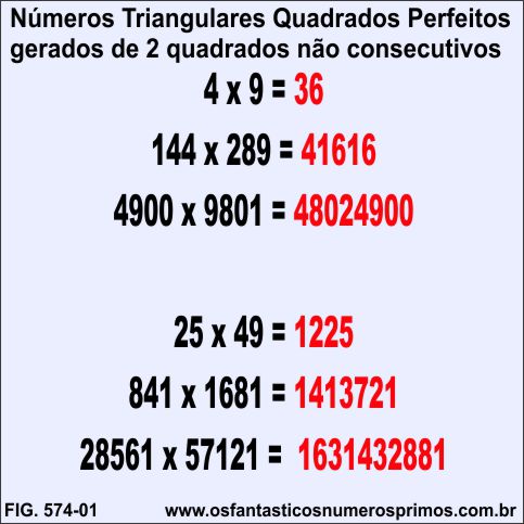 Números Triangulares Quadrados gerados de 2 quadrados não consecutivos
