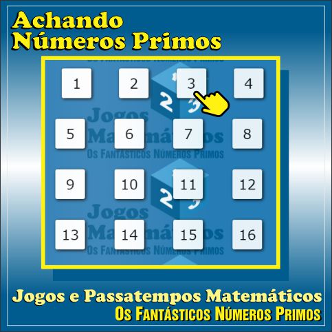 jogo matemático achando números primos