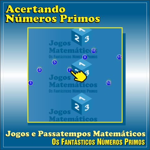 passatempo matemático acertando númros primos