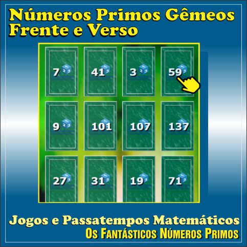 números primos gêmeos frente e verso