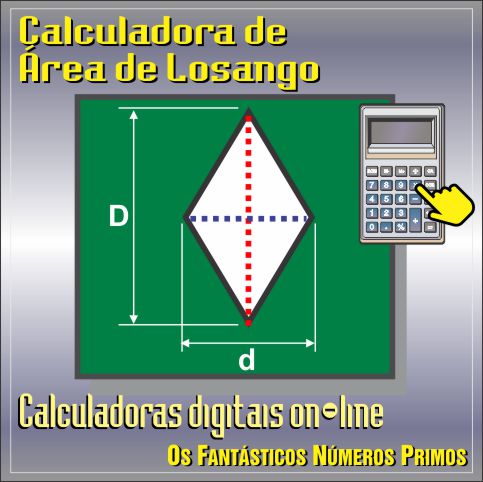 Calculadora de Área de Losango On-line