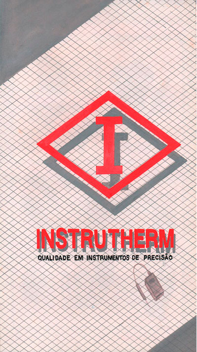 Lay-out de folheto de instrumentos de precisão - Instrutherm- frente