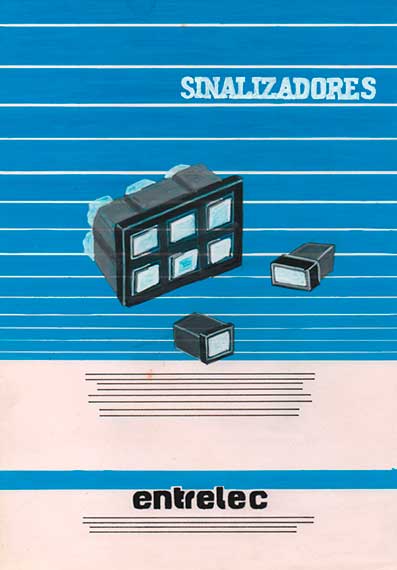 Lay-out folheto de Sinalizadores - Entrelec do Brasil
