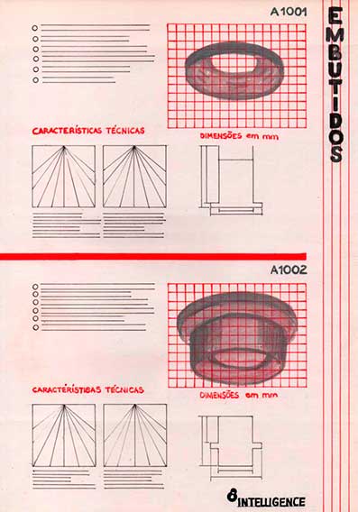 Lay-out defolheto de Luminárias Embutidas - Intelligence