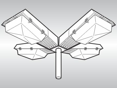 Desenhos técnicos em perspectiva - luminária pública