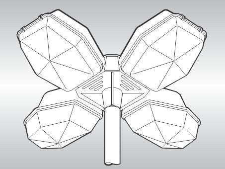 Desenhos técnicos em perspectiva - luminária pública