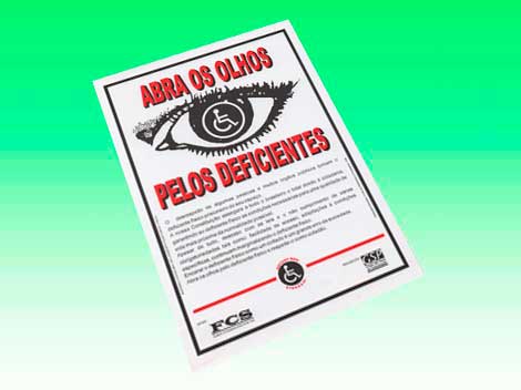 Folders e folhetos - FCS - Campanha Educativa pelos Defecientes