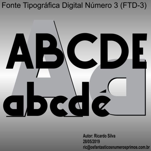 fonte tipografica digital número 3