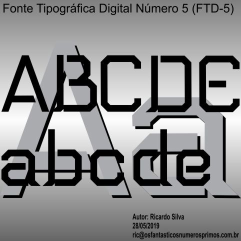 fonte tipografica digital número 5