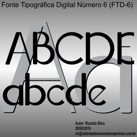 fonte tipografica digital número 6