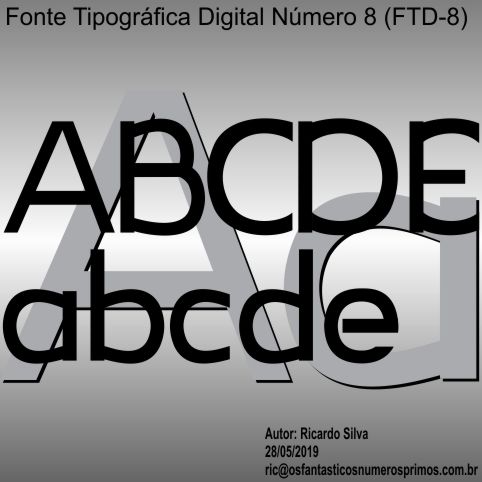 fonte tipografica digital número 8