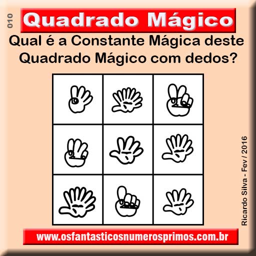 Quadrado Mágico com dedos