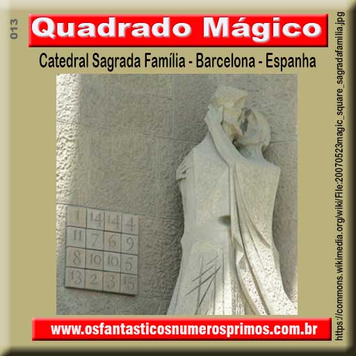 Quadrado Mágico Catedral Sagrada Família