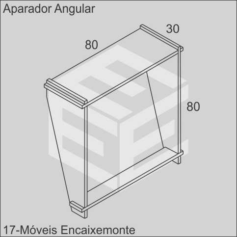 Aparador Angular de madeira encaixável