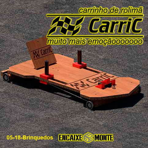 carrinho de rolimã - modelo 18 - CARRIC - encaixe monte