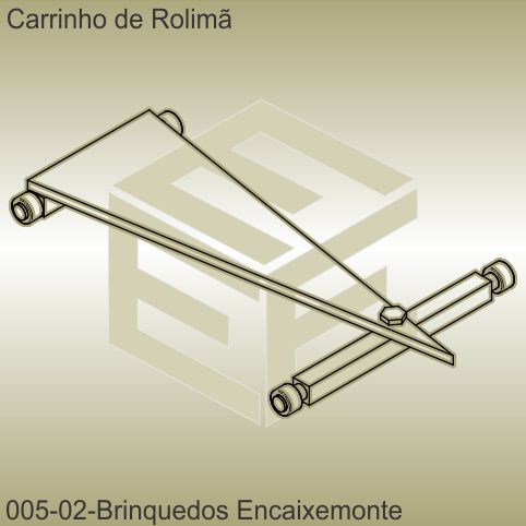  carrinho de rolimã - modelo 02 - encaixe monte