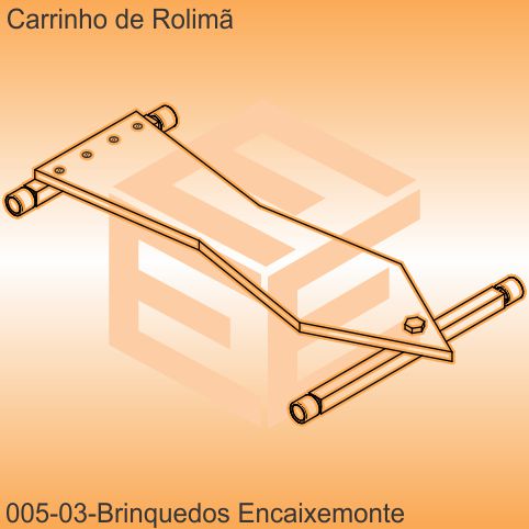  carrinho de rolimã - modelo 03 - encaixe monte