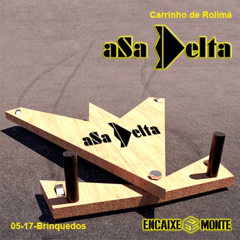 carrinho de rolimã - modelo 17 - asa delta - encaixe monte