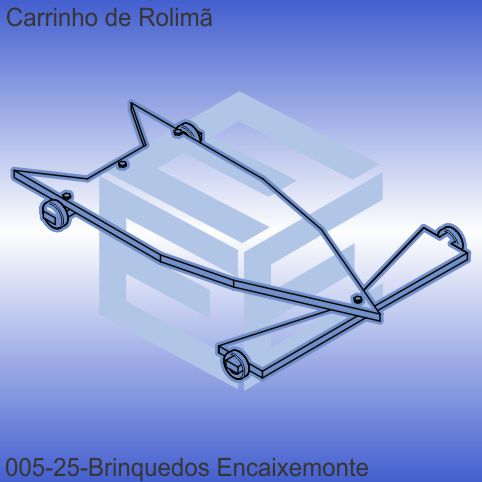 carrinho de rolimã - modelo 25 - encaixe monte