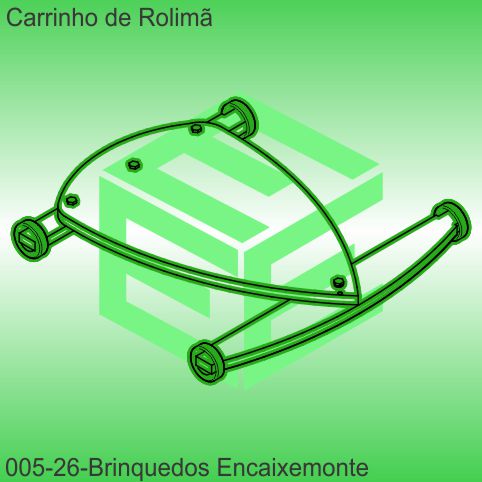 carrinho de rolimã - modelo 26 - encaixe monte