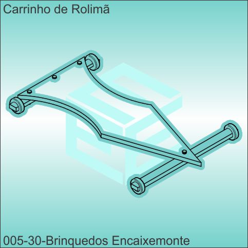 carrinho de rolimã - modelo 30 - encaixe monte