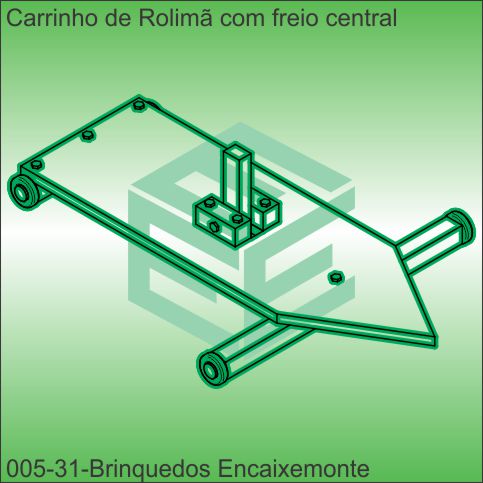 carrinho de rolimã com freio central