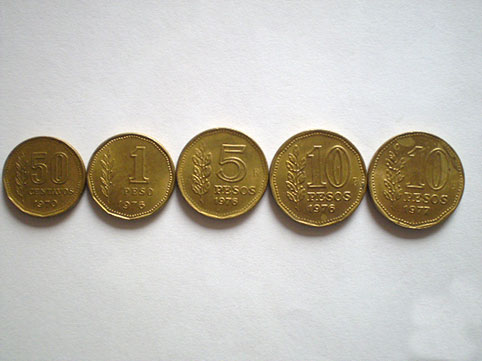 moeda argentina de 50 centavos de 1970