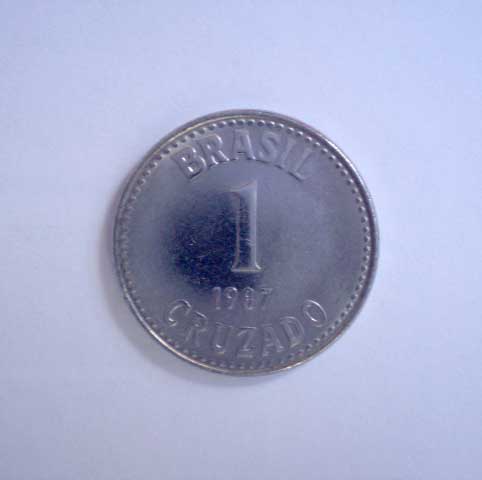 moeda brasileira de 1 cruzados de 1987