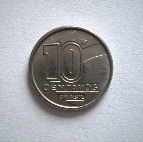 moeda brasileira de 10 centavos de 1989