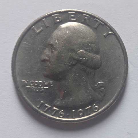 moeda estados unidos quarter dollar 1976